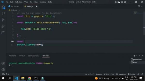 How to Run Node js in Localhost