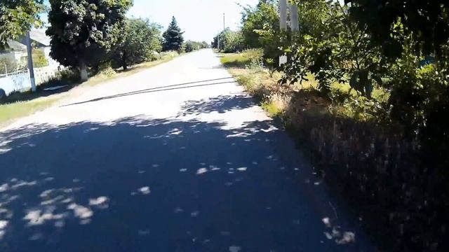 На велосипеде по Совхозу Красное-Степная со стабилизацией смотреть онлайн