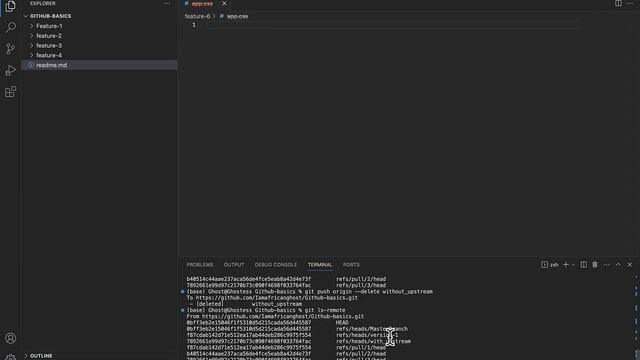 36 - Git & GitHub - Deleting both remote and local branches and public commits смотреть онлайн
