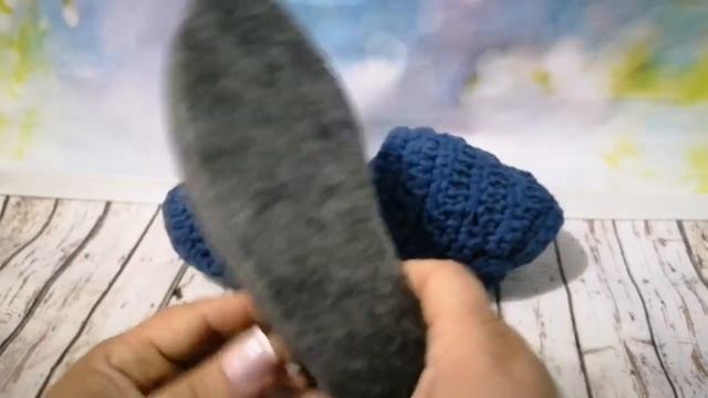 Тапочки из трикотажной пряжи. смотреть онлайн