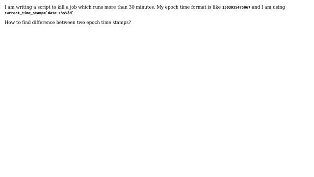 How to find difference between two epoch time stamps? смотреть онлайн