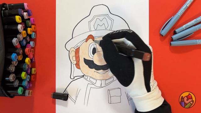 Drawing SUPER MARIO Became FIREFIGHTER? How to draw SUPER MARIO - Drawing MARIO смотреть онлайн