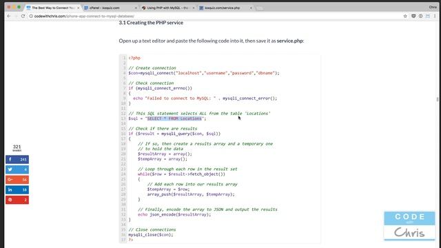 How to Connect an iOS App to a MySQL Database (Step by Step) - Part 4 смотреть онлайн