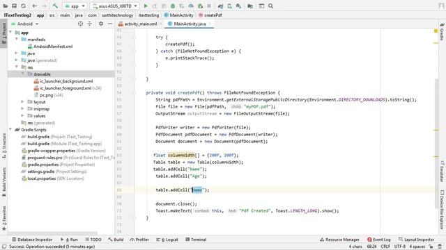 #6 Create Simple Table | Create Table | iText 7 Android tutorial | iText 7 Java and Android tutoria смотреть онлайн