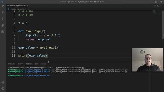 Learn Algebra I with Python - Evaluating Expressions смотреть онлайн