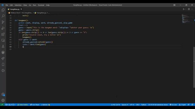 Creating a simple Hangman game in Python | Python | Maboo Kool смотреть онлайн