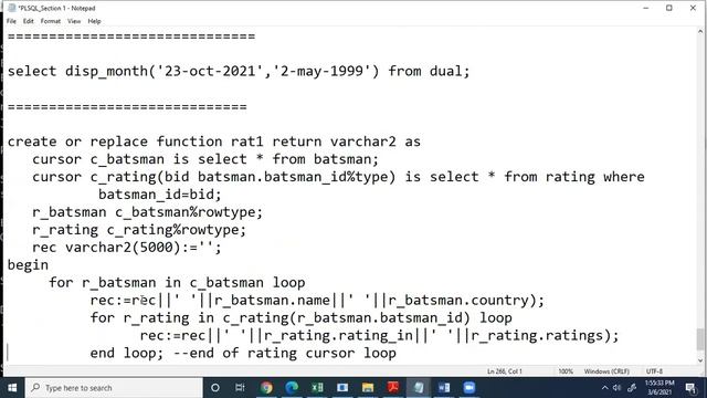 15 Creating function and returning multiple values in oracle смотреть онлайн