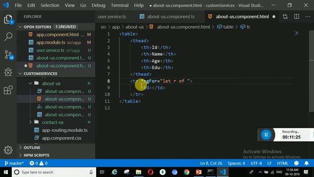Angular costume service with bootstrap смотреть онлайн