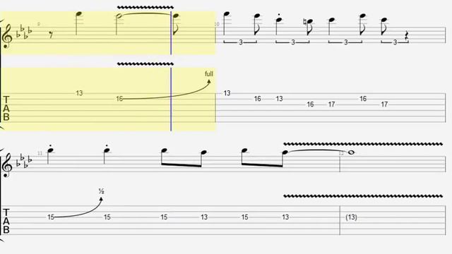 Waiting In Vain Solo TAB - Electric Guitar Solo Tabs (Guitar Pro)