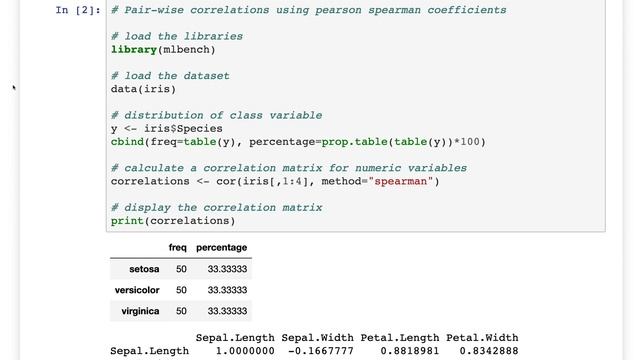 Pair wise correlations using pearson spearman coefficients | Jupyter Notebook | R Data Science смотреть онлайн