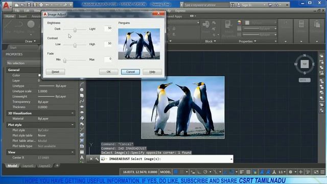 67 (MODIFY TOOL) IMAGE ADJUST (IMAGEADJUST) COMMAND AUTOCAD, BRIGHTNESS, CONTRAST AND FADE смотреть онлайн