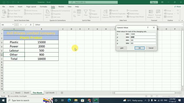 Scenario Manager in Excel 2021| How to use Scenario manager in excel in Hindi | scenario manager смотреть онлайн