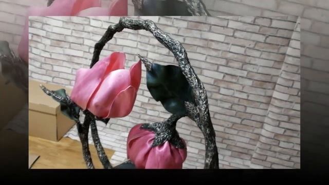 Презентация мастер-класса «Каменный цветок», интерьерный декор, светильник. Мастер Наталья Дроздова смотреть онлайн