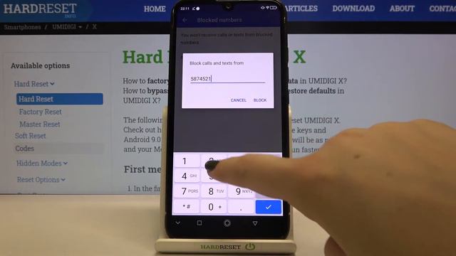 How To Block Number On UMIDIGI X – Block Calls