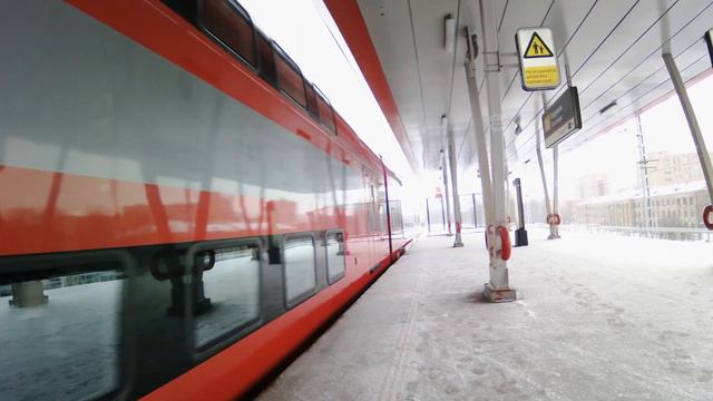 Москва. Аэроэкспресс ЭШ2-001 на станции «Окружная». 02 января 2022 смотреть онлайн