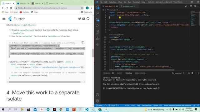 [Flutter radiation 7] #3. Xử lý JSON từ Server bằng phương thức HTTP GET - Parse json in background смотреть онлайн