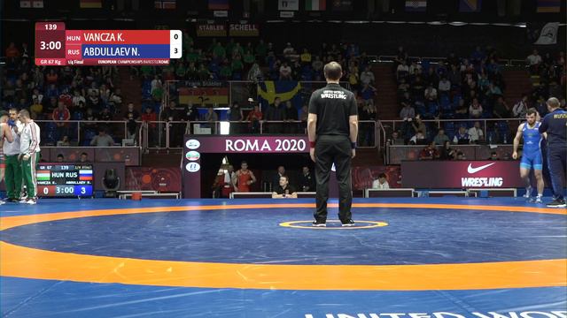 1/4 GR - 67 kg: K. VANCZA (HUN) v. N. ABDULLAEV (RUS) смотреть онлайн