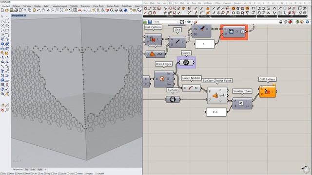 # 104 : Gradient Reduce Hexa Pattern Facade | Rhino Grasshopper Tutorial смотреть онлайн