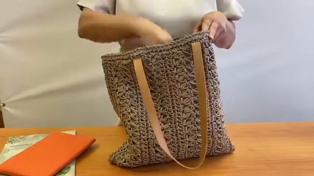 Сумки оптом 2020 –Сумка плетеная из соломы с длинными ручками 1048SS0620/8 смотреть онлайн