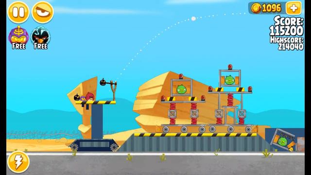 Angry Birds Seasons - Power-Up Test Site - Level 1-4 - 232,210 - World record! смотреть онлайн
