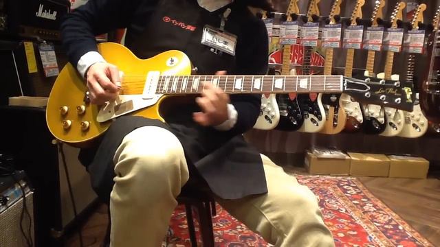 Gibson Custom 2015 True Historic 1956 Les Paul Reissue Gold Top Vintage Antique Gold 【イシバシ楽器心斎橋店】 смотреть онлайн