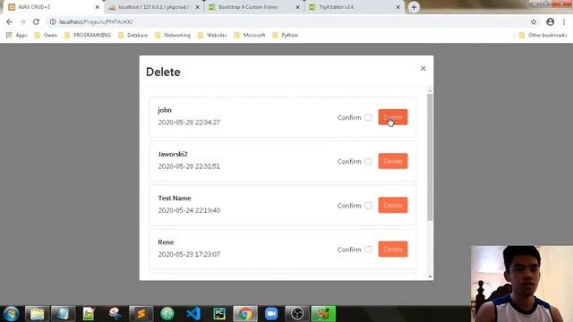 AJAX CRUD+S | Part 13: Delete Data AJAX смотреть онлайн
