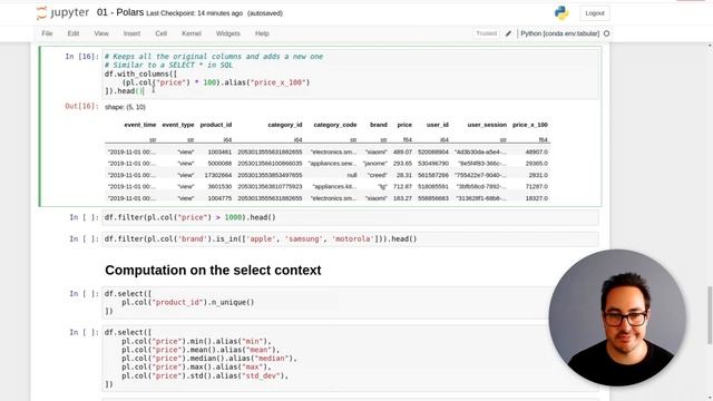 1) Polars Tutorial - Basic operations, select and filter смотреть онлайн