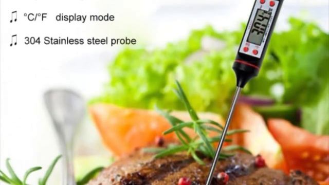 Цифровой термометр для мяса, кухонный измеритель температуры для барбекю, воды, молока, масла смотреть онлайн