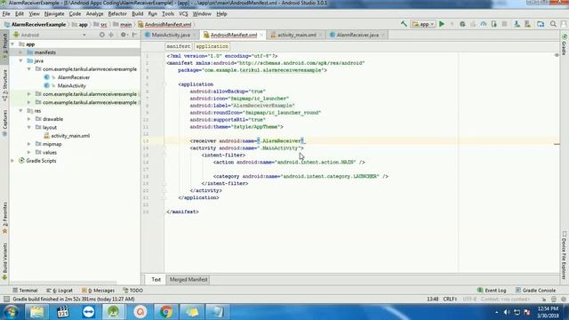 How To Create Alarm Service in a specific date and time in android studio 3.0 смотреть онлайн