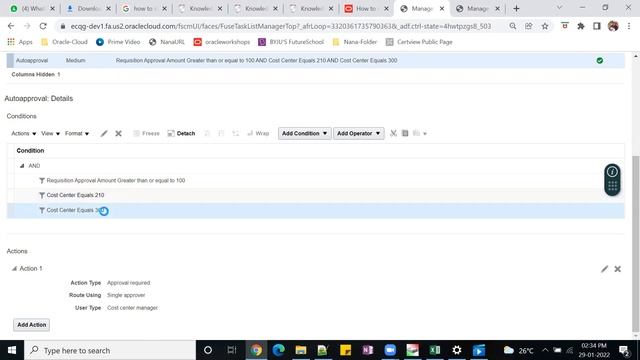 User type Cost Center Manager PR Approval - oracle Fusion смотреть онлайн