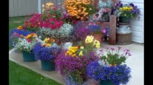 Красивое оформление клумбы на даче