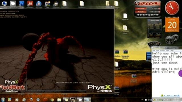 NVIDIA GeForce 210 runs Phys X Fluid Mark смотреть онлайн