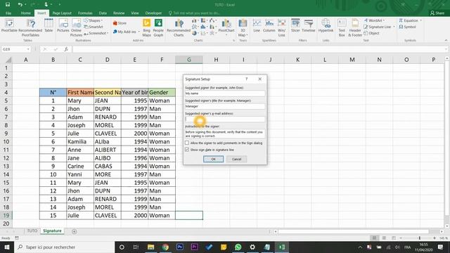 Excel 15 : How to insert Signature смотреть онлайн