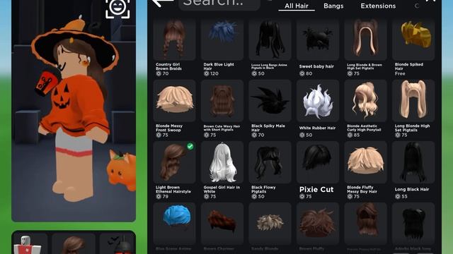 Making a cute Halloween avatar in Roblox смотреть онлайн