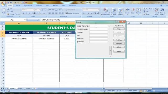 Data Entry Using Form In Microshoft Excel 2022 | How To Do Data Entry Work In Excel with Using Form смотреть онлайн
