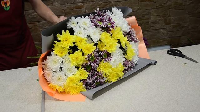 Собираем букет из 15 хризантем смотреть онлайн
