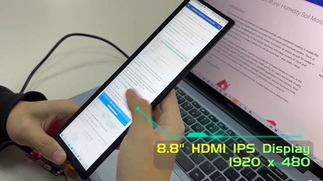 8.8 inch 1920 x 480 HDMI IPS Display - Makerfabs смотреть онлайн