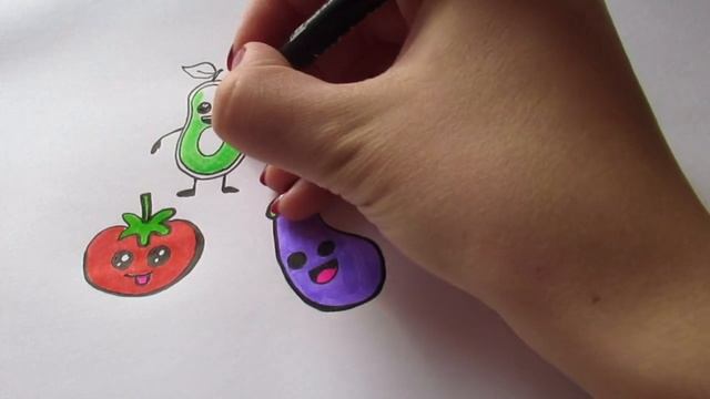 Kawaii. Как нарисовать КАВАЙНЫЕ ОВОЩИ? рисунки СВОИМИ РУКАМИ смотреть онлайн