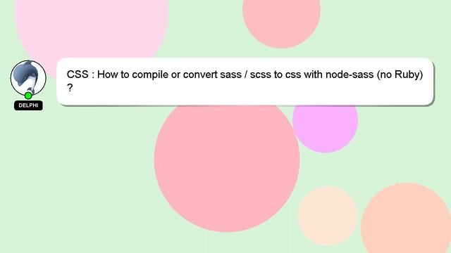 CSS : How to compile or convert sass / scss to css with node-sass (no Ruby)? смотреть онлайн