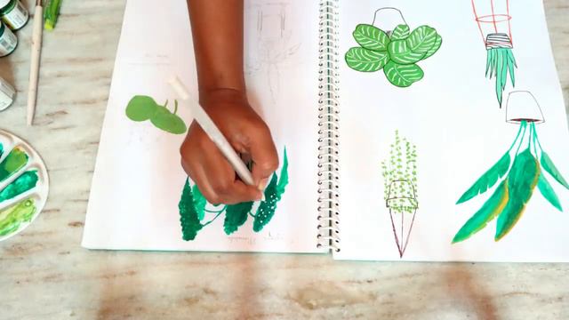 House plant illustration | using fevicryl acrylic смотреть онлайн