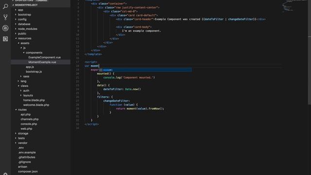 How to use filters to manipulate data in Vue.js with Moment.js and get a from now date смотреть онлайн