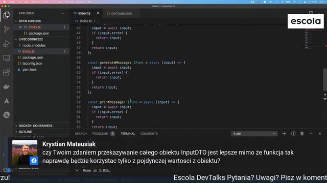 ? Funkcyjny TypeScript Node.js LiveCoding z Escola Mobile ? Przykład Mattermost Tempo integration смотреть онлайн