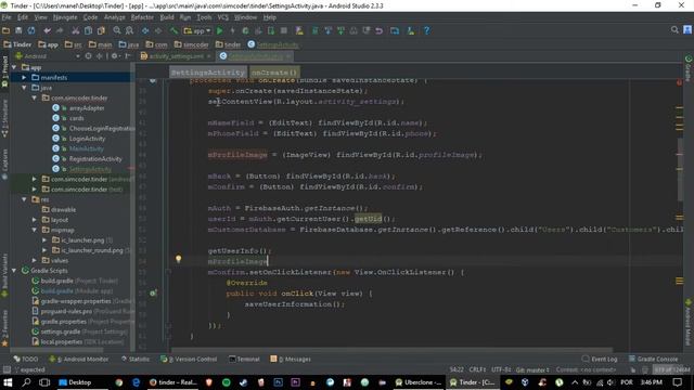 Make An Android App Like TINDER - part 9 - Saving User's Information смотреть онлайн