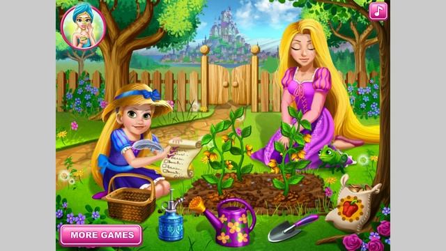 NEW Игры для детей—Disney Принцесса Рапунцель мамочка с саду—Мультик Онлайн Видео Игры для девочек смотреть онлайн