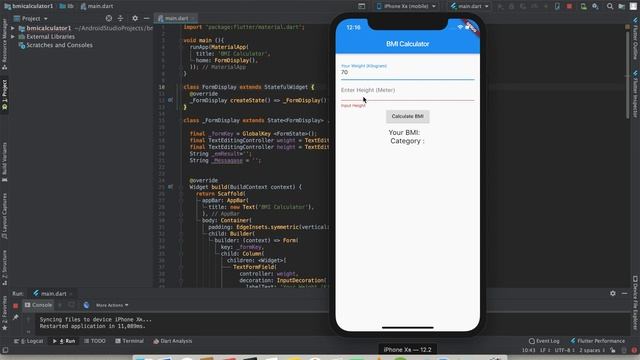 IBM Calculation with Flutter in Android Studio смотреть онлайн