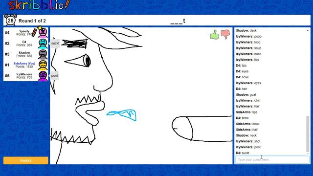 HE'S SPITTING ON IT | Skribbl.io Funny Game, Pictionary Online смотреть онлайн