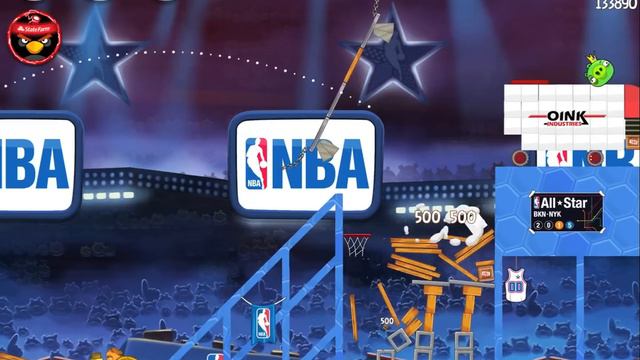 Angry Birds Seasons Ham Dunk All Star 4-9 Walkthrough 3 Star смотреть онлайн