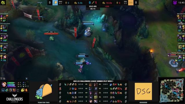 TACO vs DSG | Week 1 Game 1 | 2023 LCS Challengers League Summer | Team Fish Taco vs Disguised смотреть онлайн