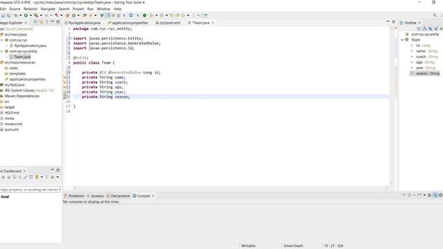 Spring Boot application building REST service add JPA Entity class смотреть онлайн