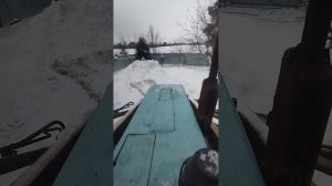 Чистка снега Мтз с куном